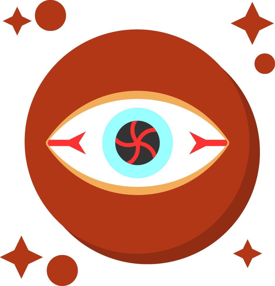 Vision Vortex Tailed Color Icon vector