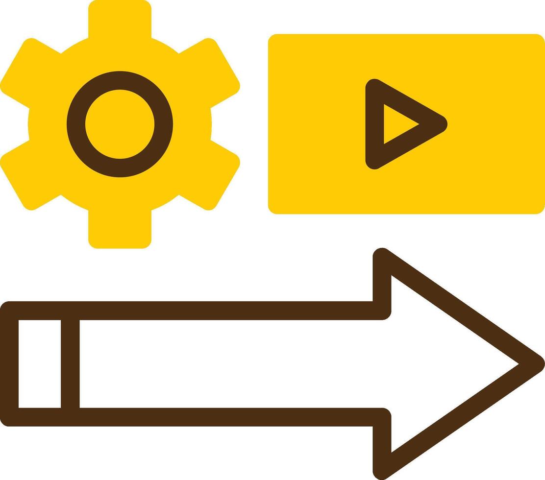 Shift Stream Yellow Lieanr Circle Icon vector