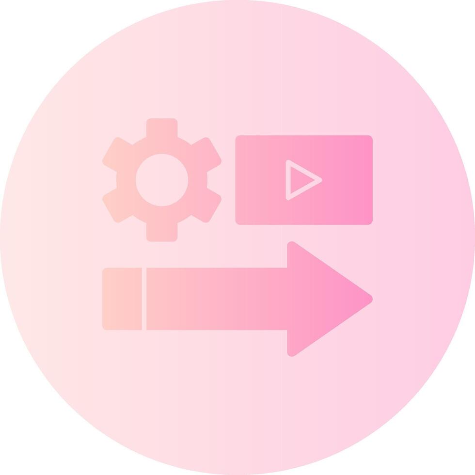 Shift Stream Gradient Circle Icon vector