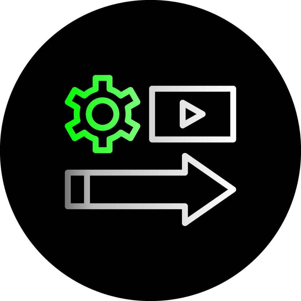 Shift Stream Dual Gradient Circle Icon vector