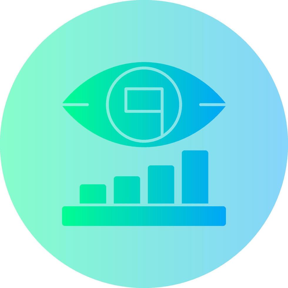 visión brío degradado circulo icono vector