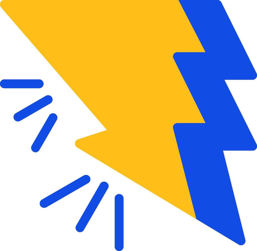 Bold Bolt Flat Two color Icon vector