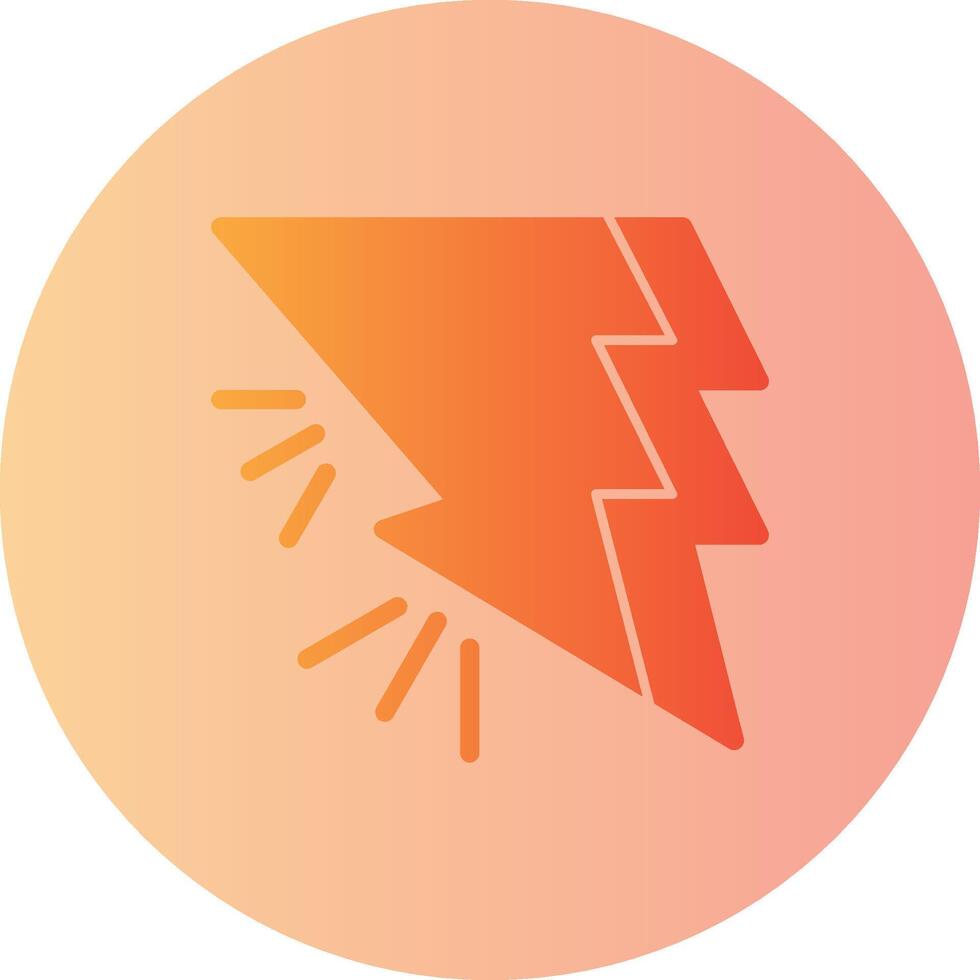 Bold Bolt Gradient Circle Icon vector