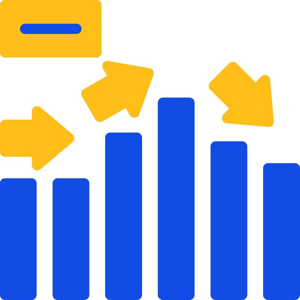 prosperar empuje plano dos color icono vector