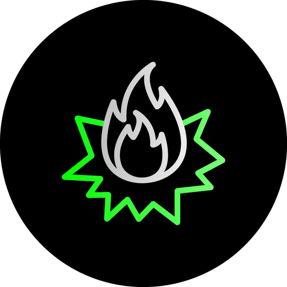 Blaze Burst Dual Gradient Circle Icon vector