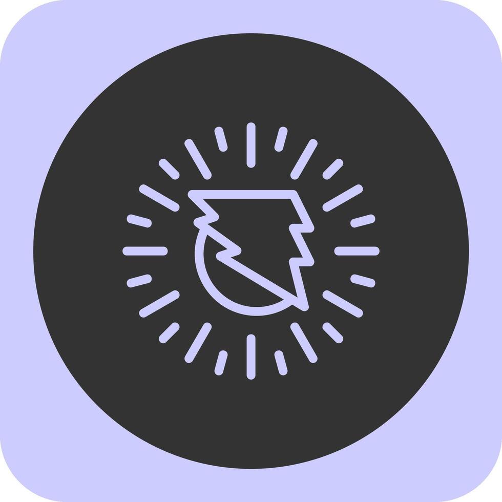 Spark Surge Linear Round Icon vector