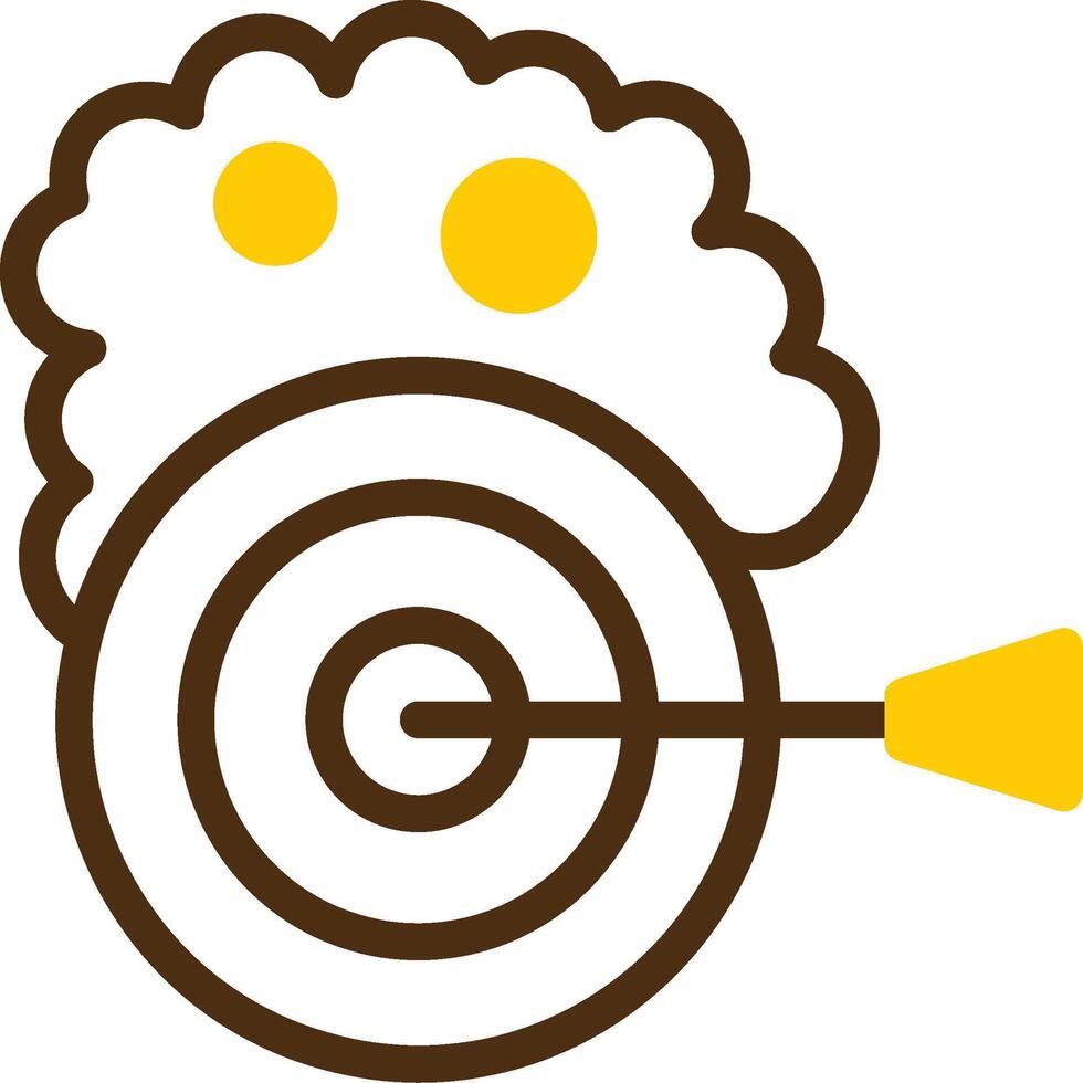 Dream Dart Yellow Lieanr Circle Icon vector