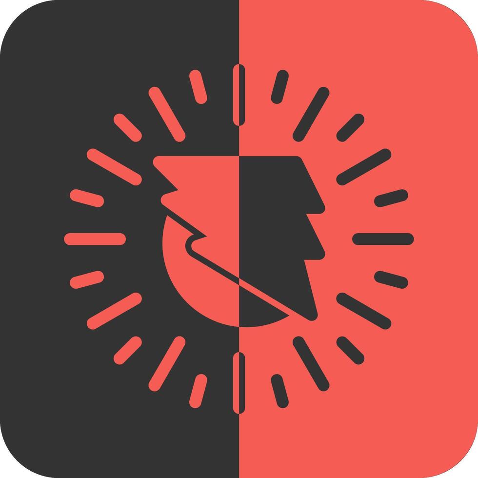 Spark Surge Red Inverse Icon vector