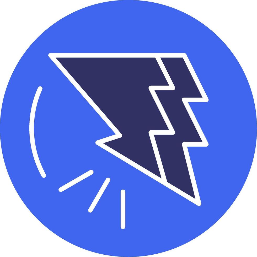 Bold Bolt Solid Two Color Icon vector