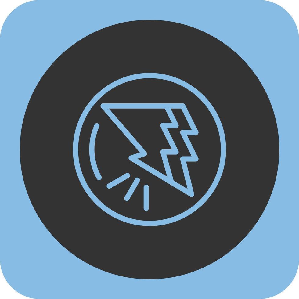 Bold Bolt Linear Round Icon vector