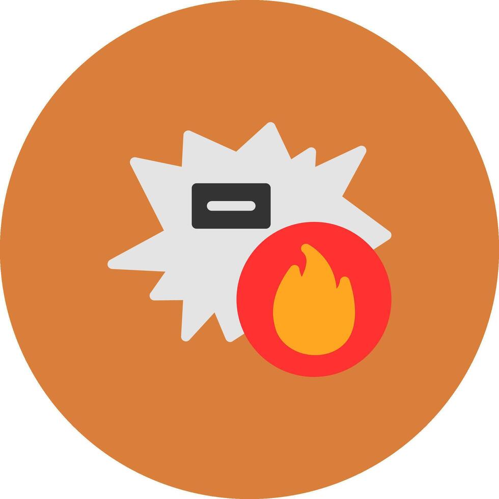 Blaze Burst Flat Shadow Icon vector