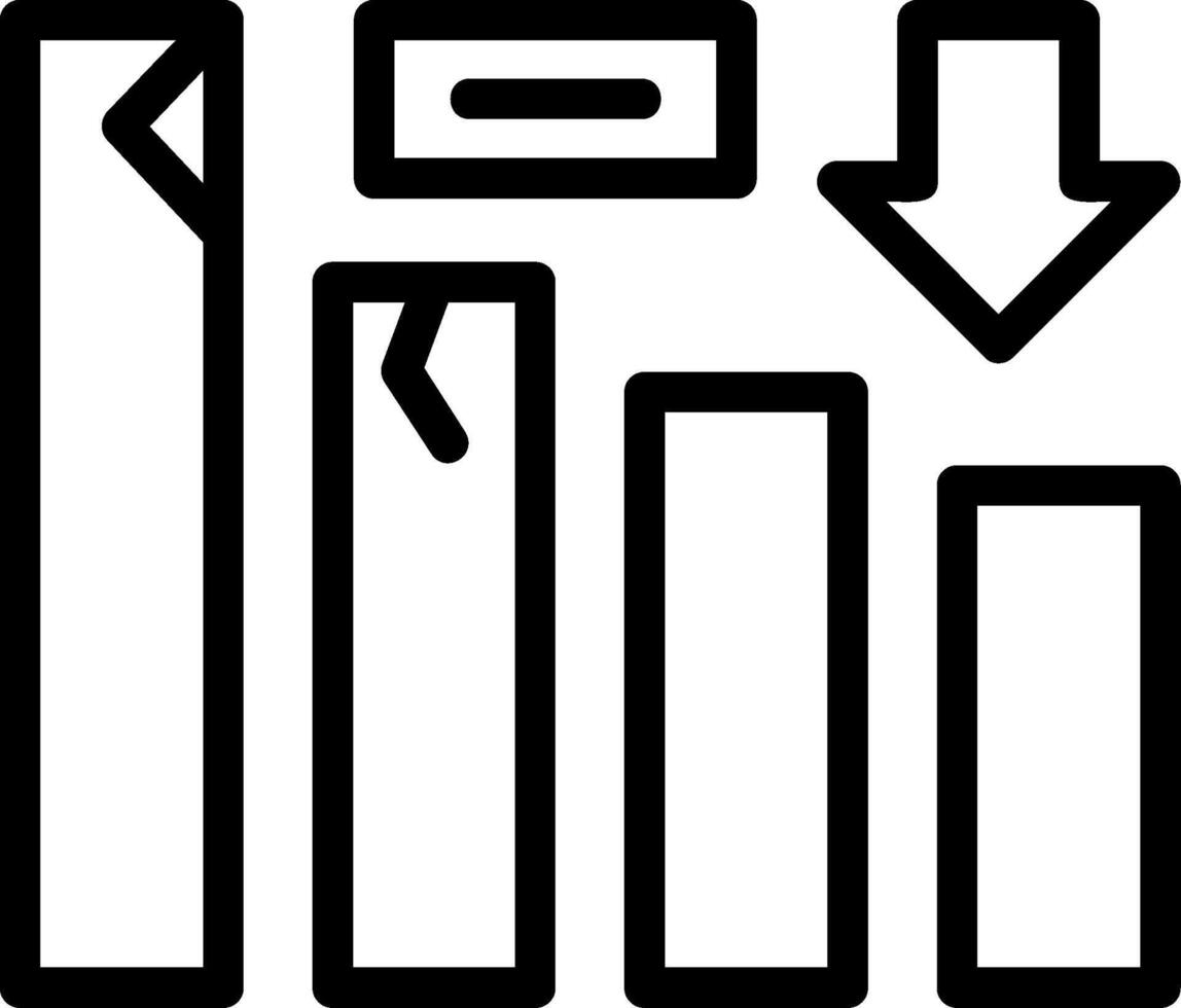 Rise Rift Line Icon vector