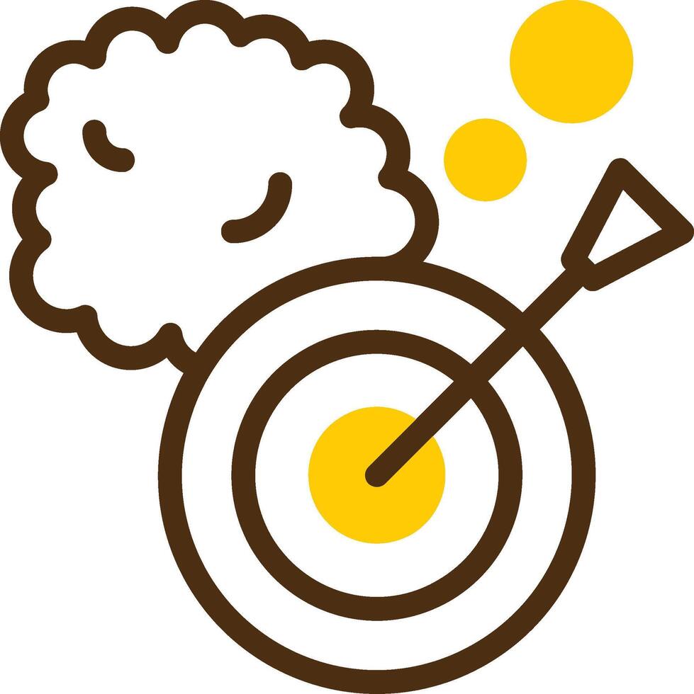 Dream Dart Yellow Lieanr Circle Icon vector