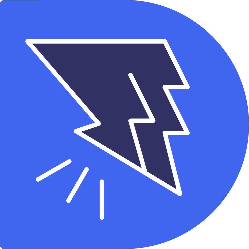 Bold Bolt Solid Two Color Icon vector