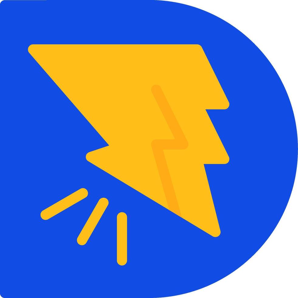 Bold Bolt Flat Two color Icon vector