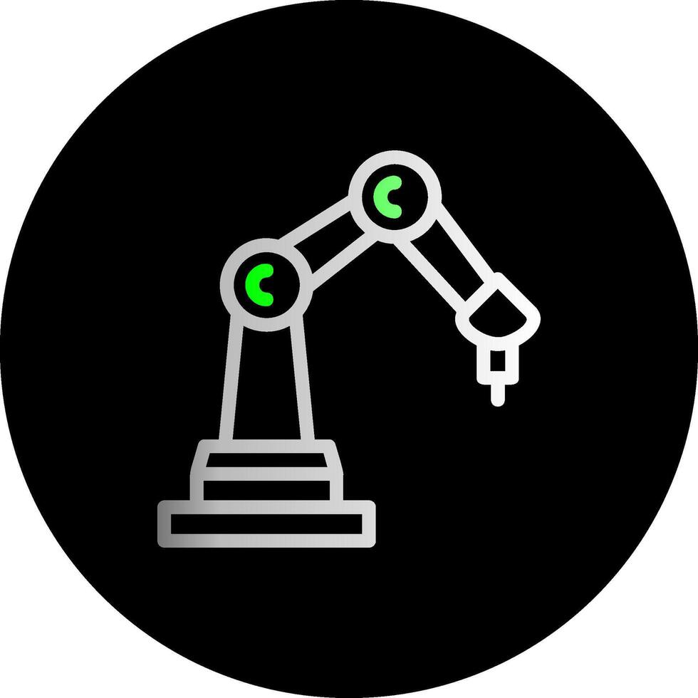 Robot Arm Dual Gradient Circle Icon vector