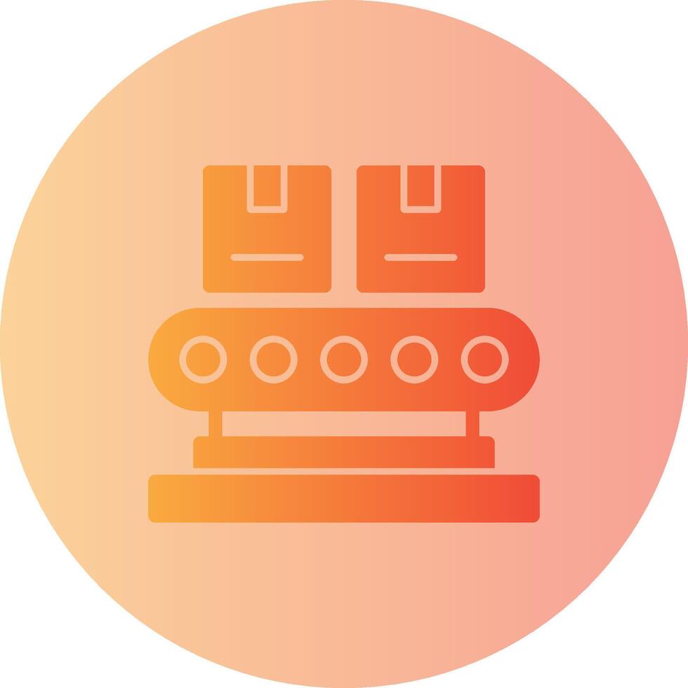 Conveyor Belt Gradient Circle Icon vector