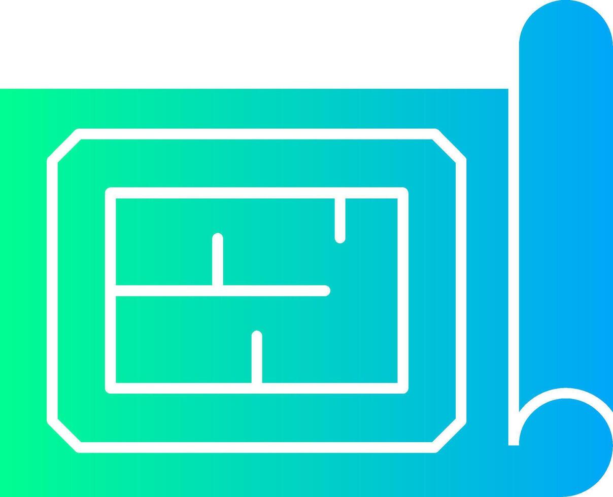 Blueprint Solid Multi Gradient Icon vector