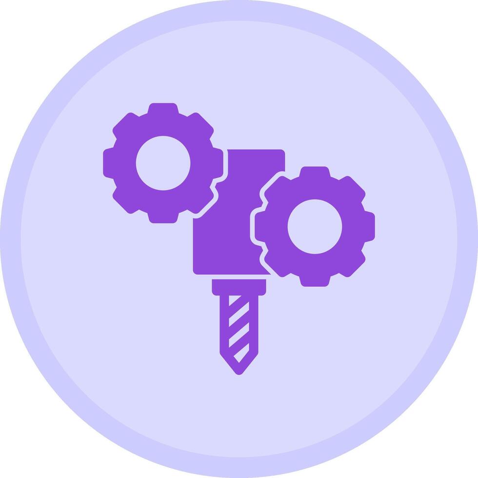 CNC Machine Multicolor Circle Icon vector