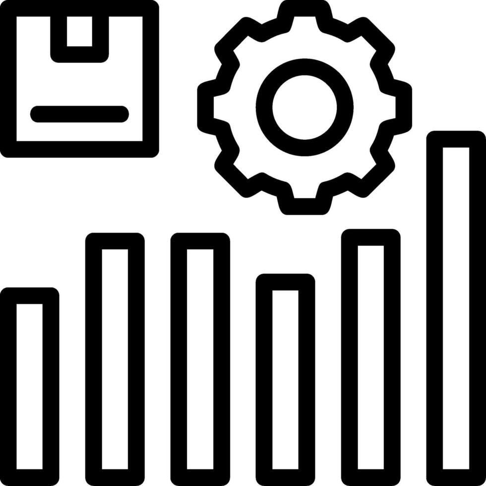 Production Chart Line Icon vector