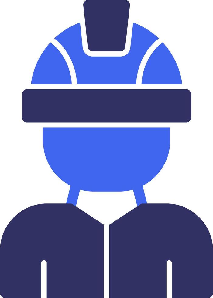 Factory Worker Solid Two Color Icon vector
