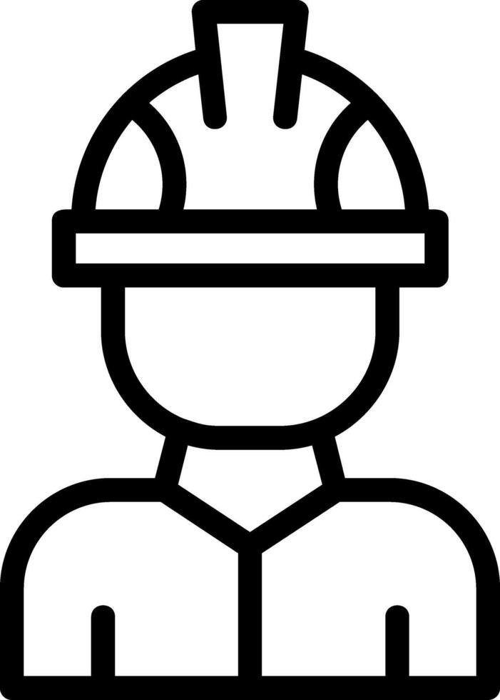 Factory Worker Line Icon vector