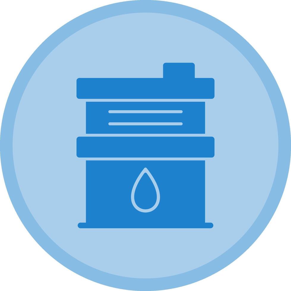 Oil Drum Multicolor Circle Icon vector