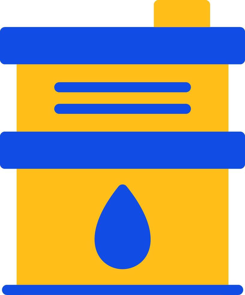 Oil Drum Flat Two color Icon vector