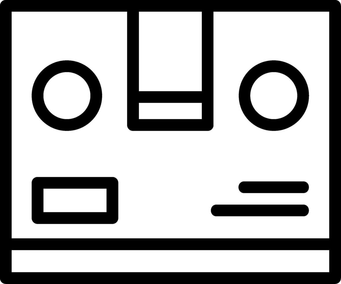 Shipping Box Line Icon vector