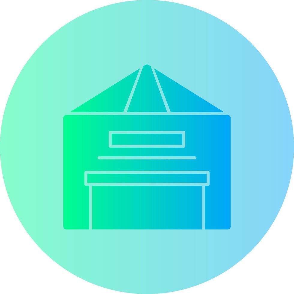 Warehouse Gradient Circle Icon vector