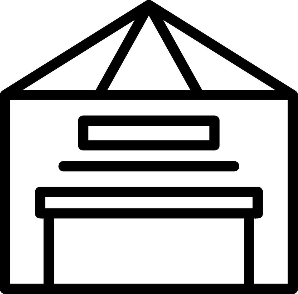 Warehouse Line Icon vector