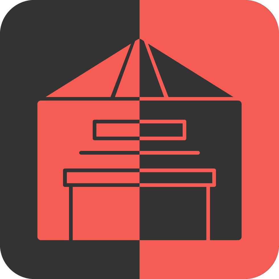 Warehouse Red Inverse Icon vector