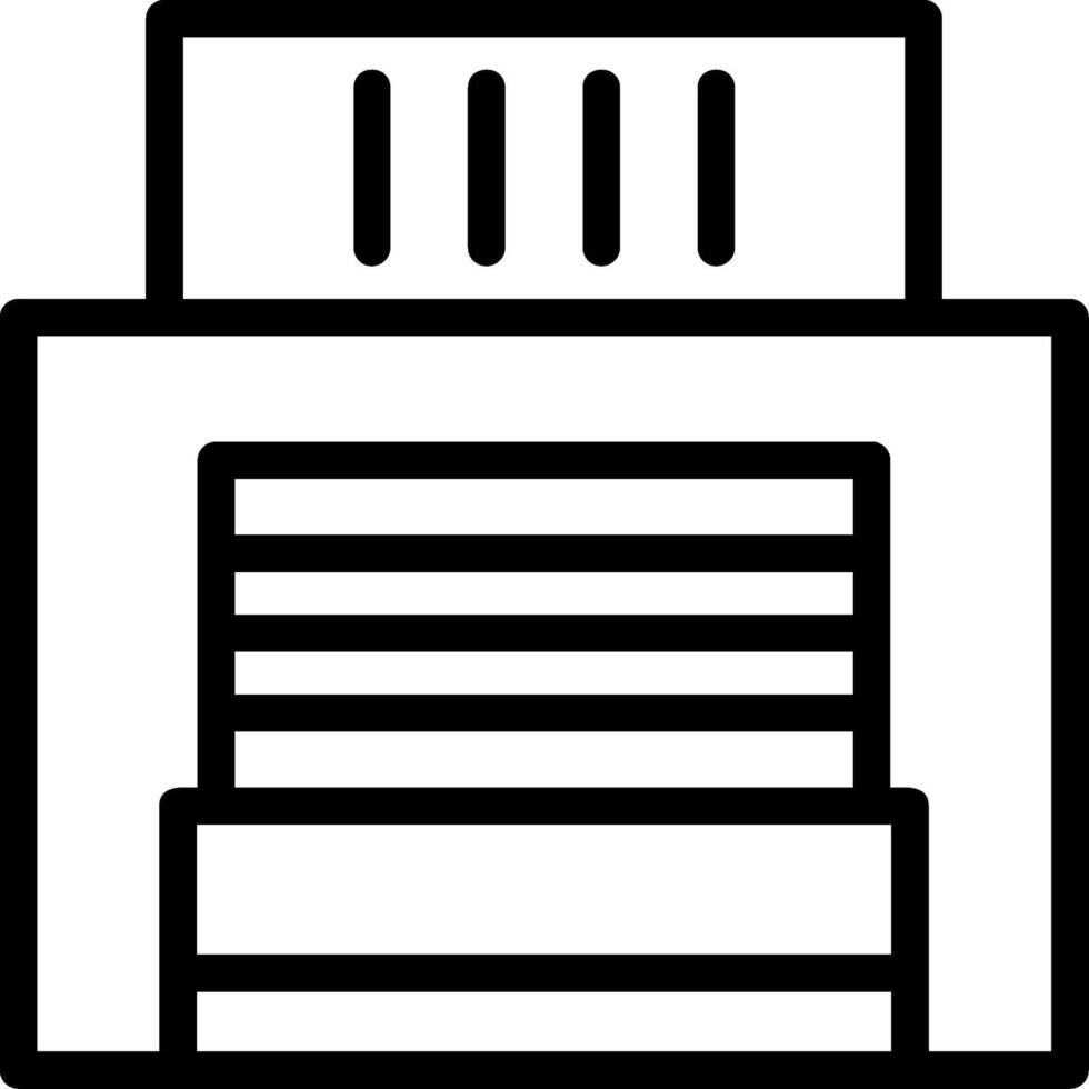 Factory Door Line Icon vector