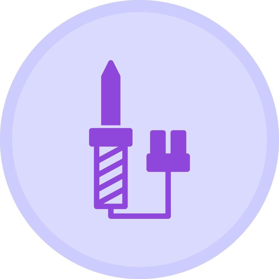 Soldering Iron Multicolor Circle Icon vector