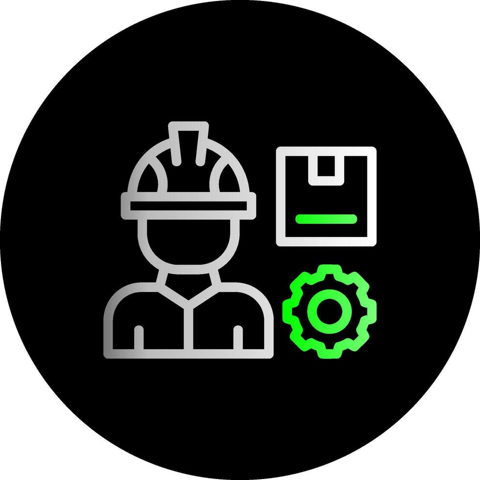 Production Worker Dual Gradient Circle Icon vector