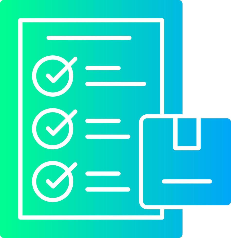 Inspection Solid Multi Gradient Icon vector