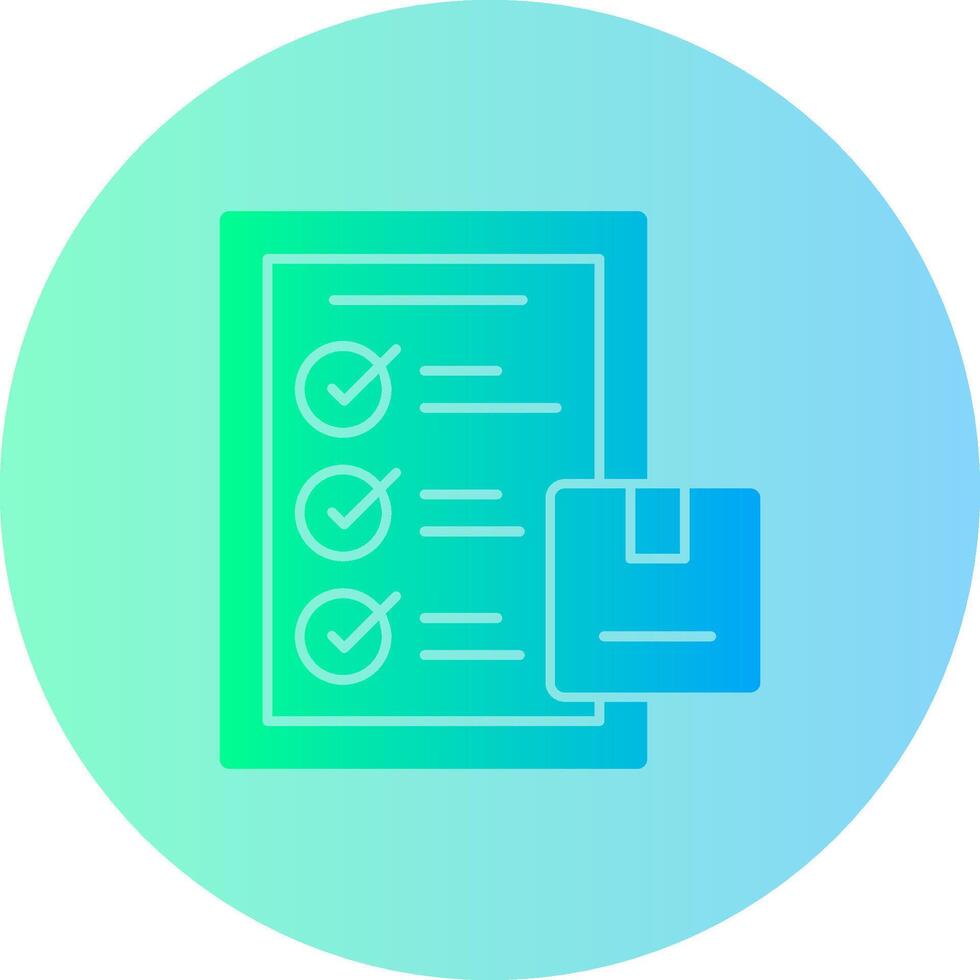 Inspection Gradient Circle Icon vector