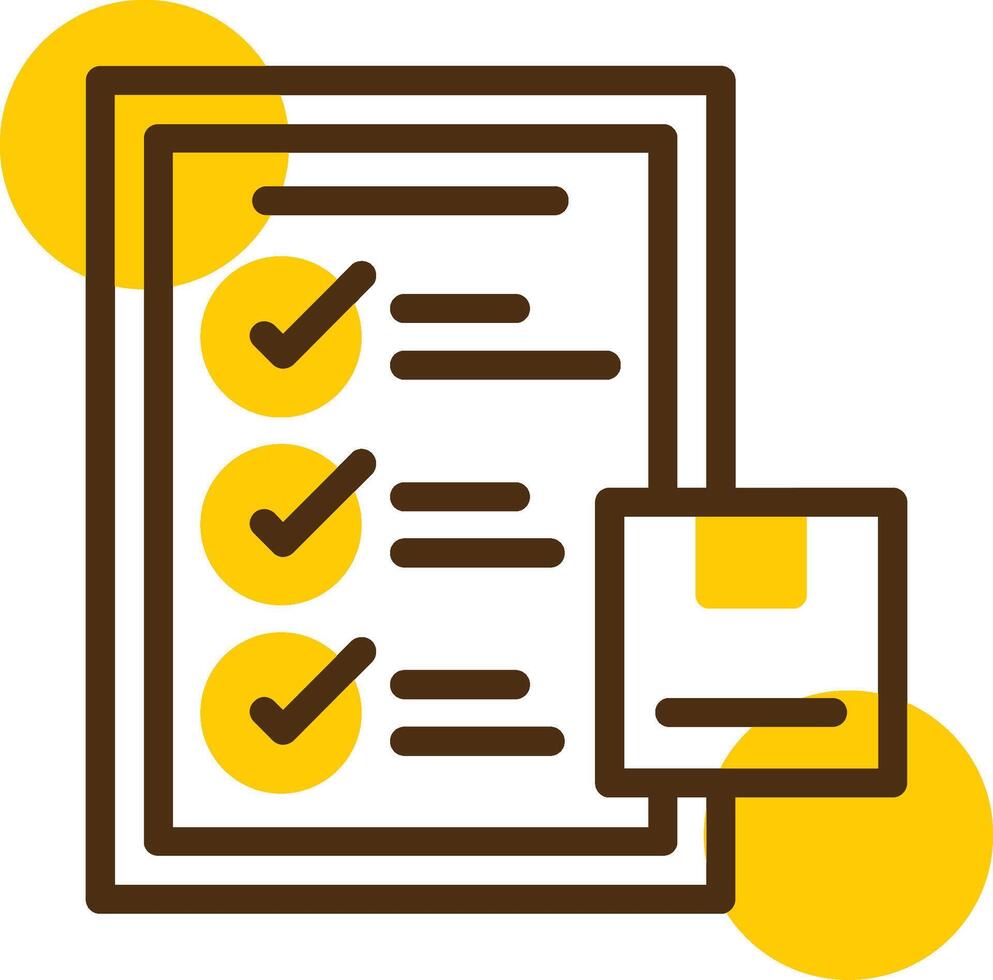 Inspection Yellow Lieanr Circle Icon vector