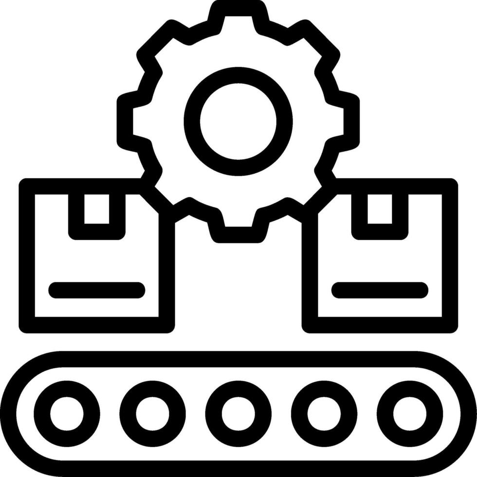 Conveyor System Line Icon vector