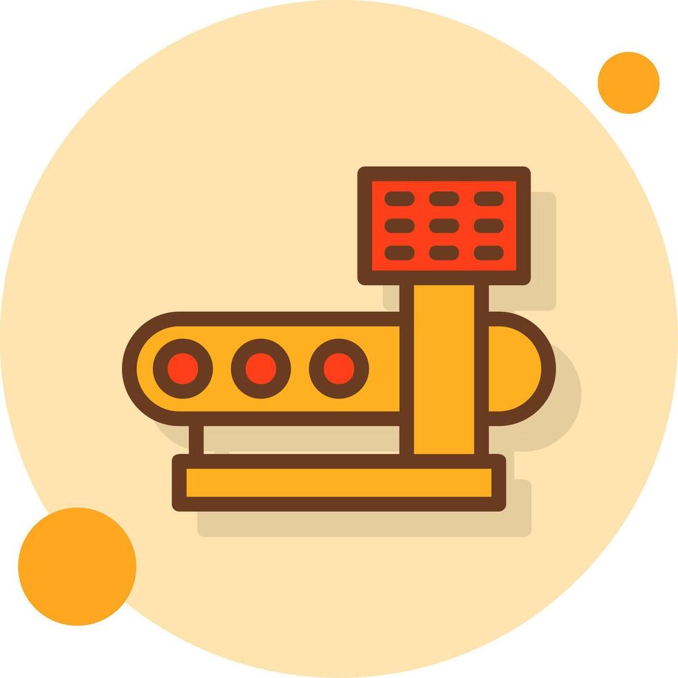 Machine Settings Filled Shadow Cirlce Icon vector