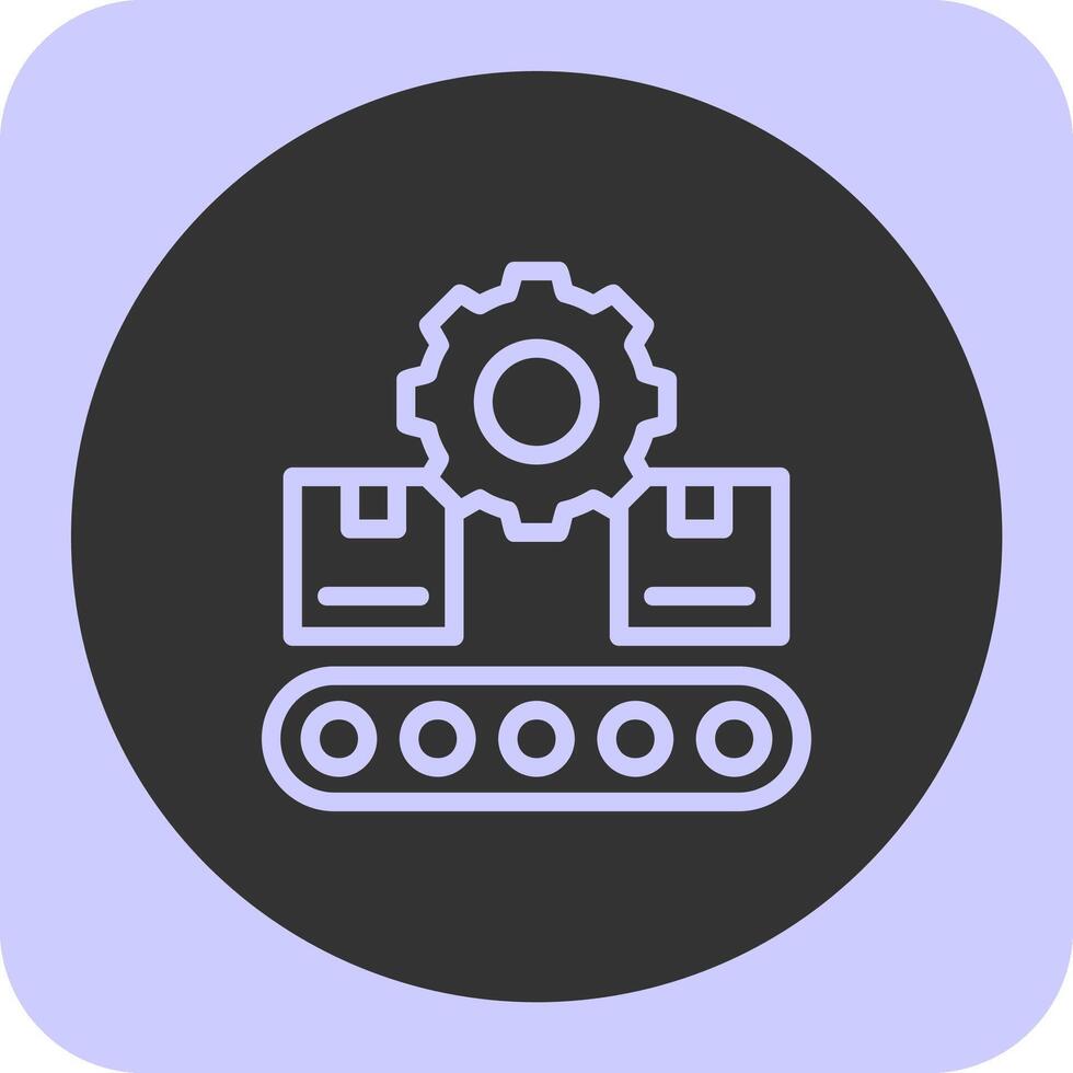Conveyor System Linear Round Icon vector