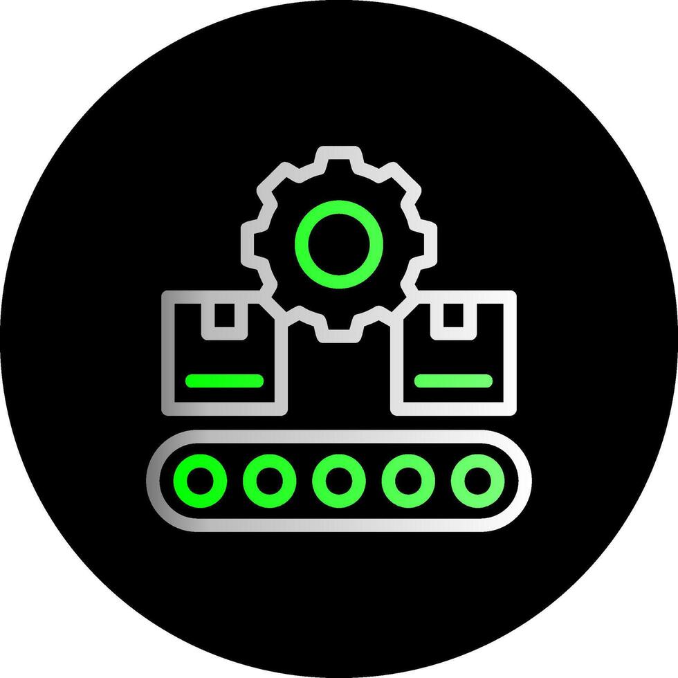 Conveyor System Dual Gradient Circle Icon vector