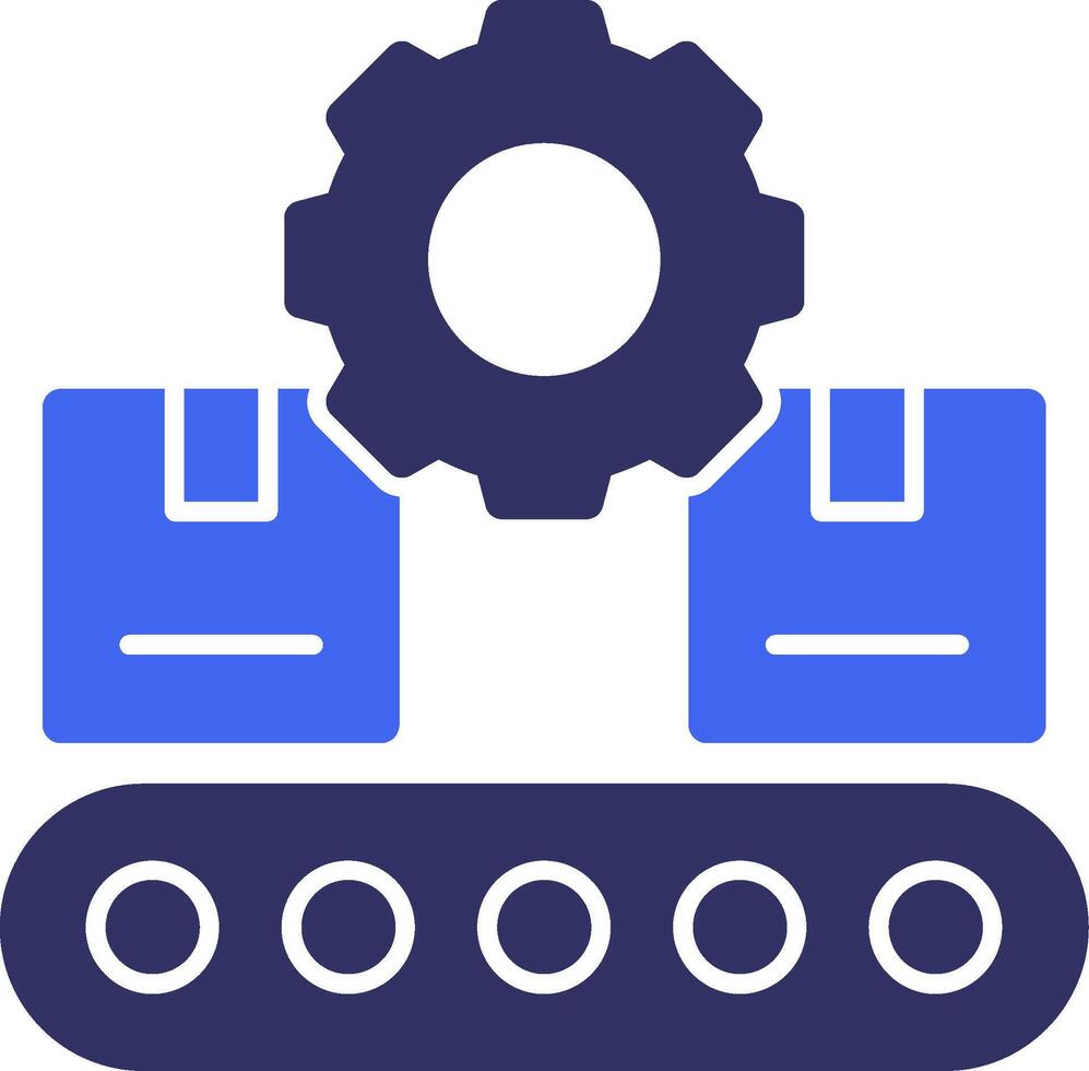 Conveyor System Solid Two Color Icon vector