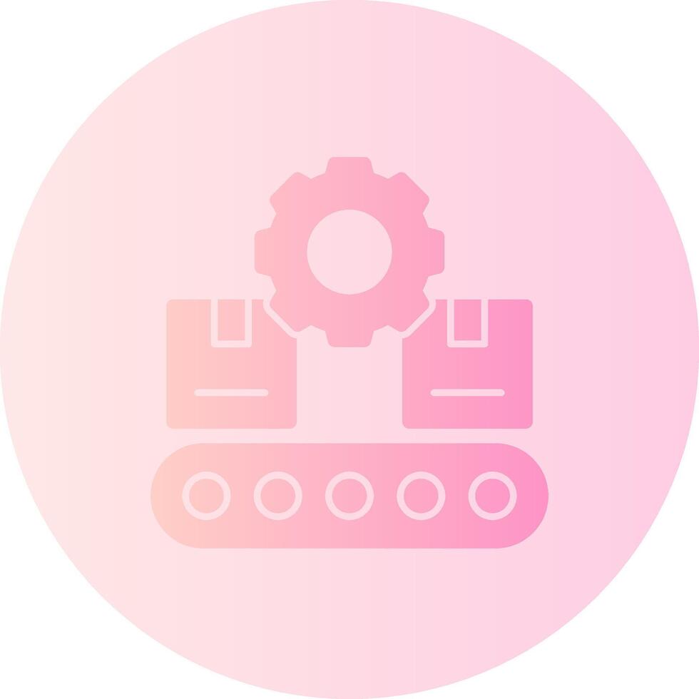 Conveyor System Gradient Circle Icon vector