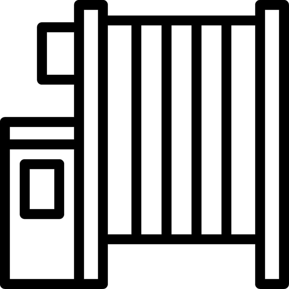 Factory Gate Line Icon vector