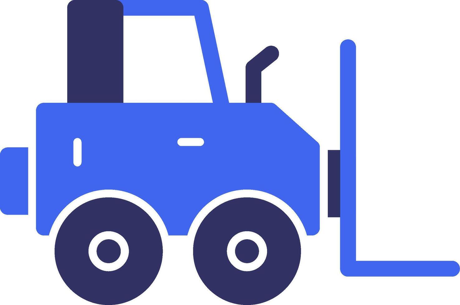 Forklift Solid Two Color Icon vector
