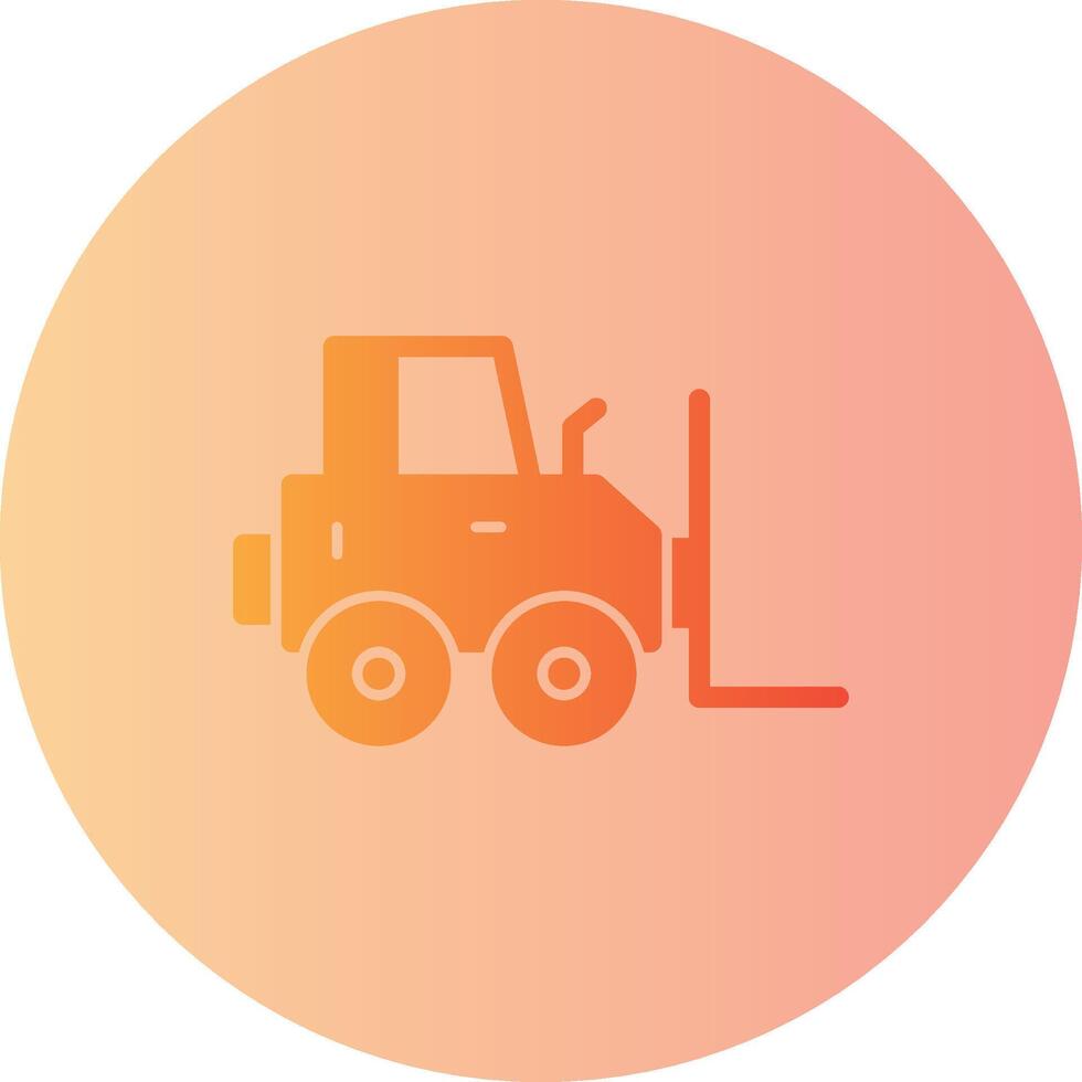 Forklift Gradient Circle Icon vector