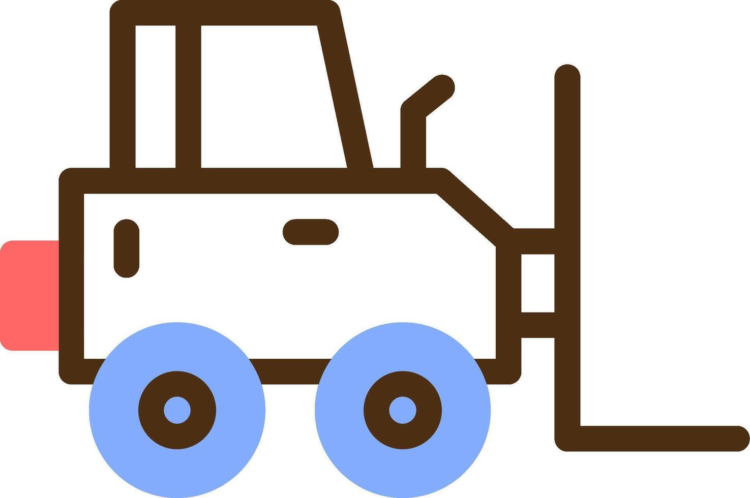 Forklift Color Filled Icon vector