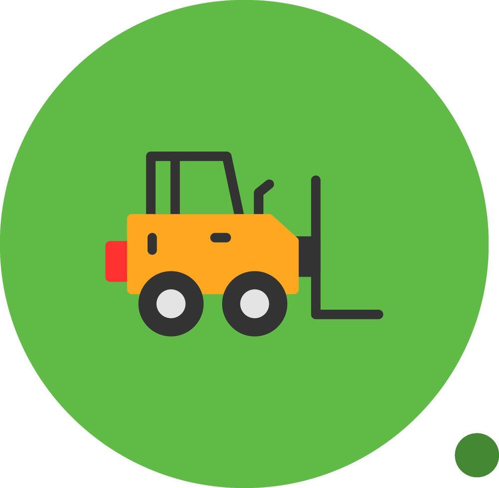 Forklift Flat Shadow Icon vector