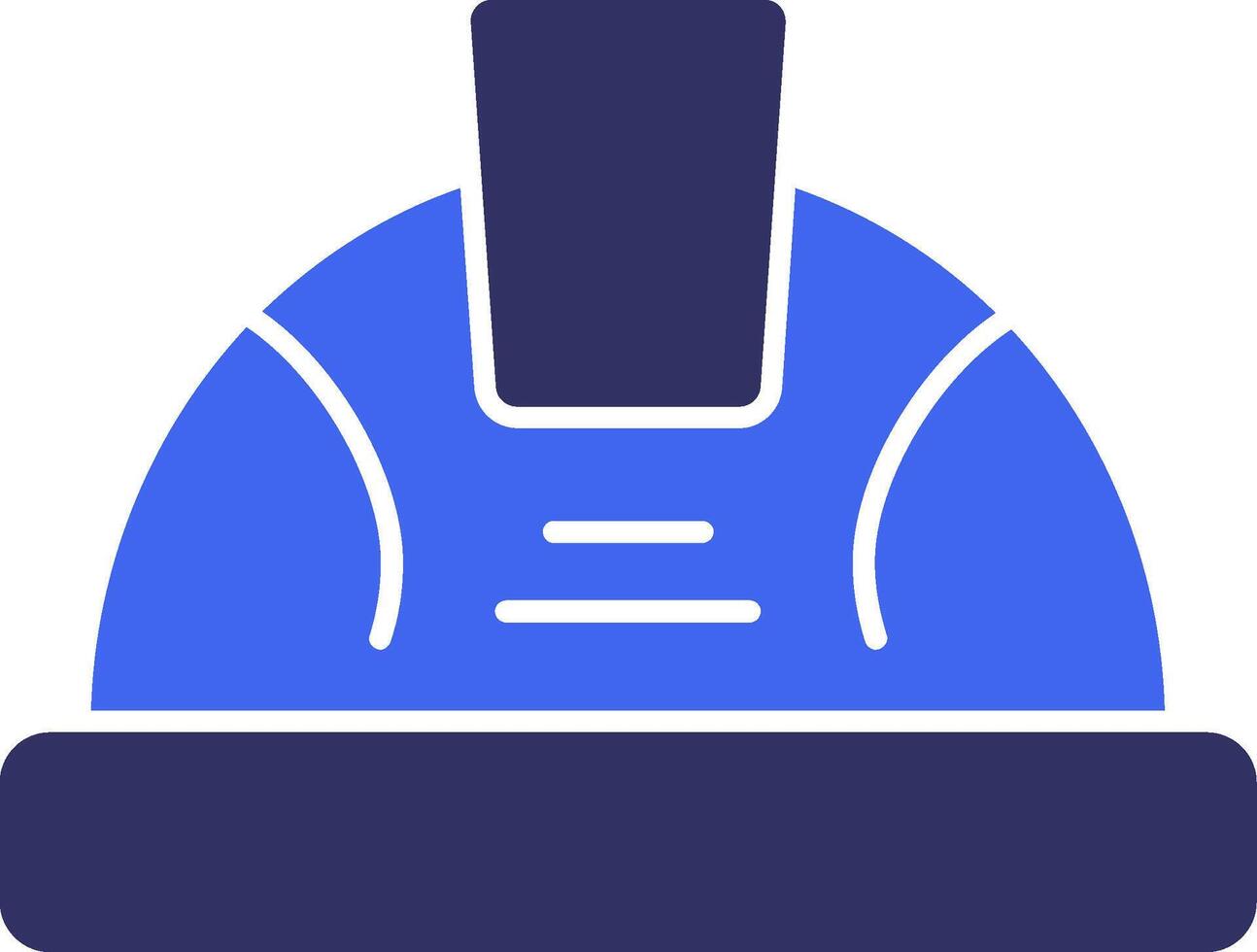 Hard Hat Solid Two Color Icon vector